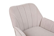 Beige velvet modern mid-century chair by La Spezia additional picture 9
