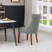 Light gray fabric mordern dining chairs 2pcs set by La Spezia additional picture 3