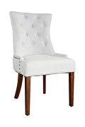 Cream white fabric mordern dining chairs 2pcs set by La Spezia additional picture 14