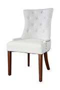 Cream white fabric mordern dining chairs 2pcs set by La Spezia additional picture 6