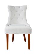 Cream white fabric mordern dining chairs 2pcs set by La Spezia additional picture 10