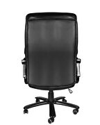 High quality black pu leather office desk chair with adjustable height lift by La Spezia additional picture 12