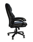 High quality black pu leather office desk chair with adjustable height lift by La Spezia additional picture 6
