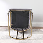 White velvet upolstered dining chair with gold metal legs set of 2 by La Spezia additional picture 10