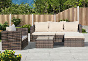Brown rattan patio furniture 4 piece set by La Spezia additional picture 2