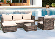 Brown rattan patio furniture 4 piece set by La Spezia additional picture 6