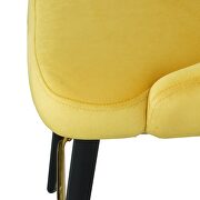 Luxury modern yellow velvet upholstered high bar chair with gold legs, set of 2 by La Spezia additional picture 12