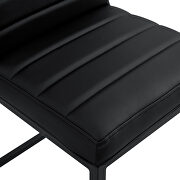 Black pu leather modern design high counter stool set of 2 by La Spezia additional picture 6