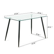 Metal legs glass table set with 4 pcs orange velvet fabric dining chairs by La Spezia additional picture 10