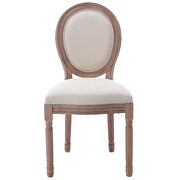 Set of 2 hengming upholstered beige fabrice french dining chairs by La Spezia additional picture 2