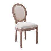 Set of 2 hengming upholstered beige fabrice french dining chairs by La Spezia additional picture 5
