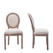 Set of 2 hengming upholstered beige fabrice french dining chairs by La Spezia additional picture 10