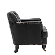 Hengming modern style black pu leather tub chair additional photo 2 of 6