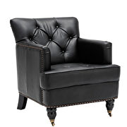 Hengming modern style black pu leather tub chair additional photo 3 of 6