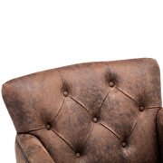 Hengming living leisure upholstered antique brown fabric club chair additional photo 4 of 9