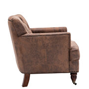 Hengming living leisure upholstered antique brown fabric club chair by La Spezia additional picture 7
