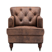 Hengming living leisure upholstered antique brown fabric club chair by La Spezia additional picture 8