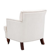 Hengming modern style beige linen tub chair by La Spezia additional picture 3
