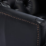 Black pu leather modern style accent chair by La Spezia additional picture 4