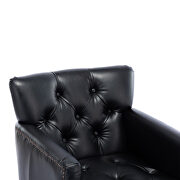 Black pu leather modern style accent chair by La Spezia additional picture 5
