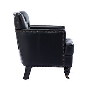 Black pu leather modern style accent chair by La Spezia additional picture 6