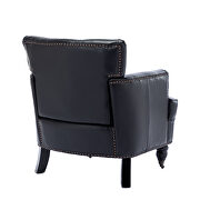 Black pu leather modern style accent chair by La Spezia additional picture 7