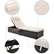 2 piece outdoor pe wicker chaise lounge w/ beige cushions by La Spezia additional picture 13