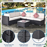 7-piece pe rattan wicker sectional cushioned sofa set and coffee table by La Spezia additional picture 16