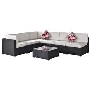 7-piece pe rattan wicker sectional cushioned sofa set and coffee table additional photo 5 of 18