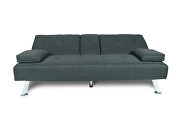 Futon sofa bed sleeper dark gray fabric by La Spezia additional picture 10
