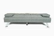 Futon sofa bed sleeper light gray fabric by La Spezia additional picture 6
