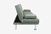 Futon sofa bed sleeper light gray fabric by La Spezia additional picture 9