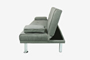 Futon sofa bed sleeper light gray fabric by La Spezia additional picture 10