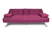 Futon sofa bed sleeper purple fabric additional photo 2 of 8