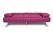 Futon sofa bed sleeper purple fabric by La Spezia additional picture 6