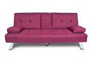 Futon sofa bed sleeper purple fabric by La Spezia additional picture 7