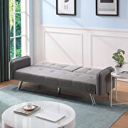 Sleeper sofa light gray fabric by La Spezia additional picture 11