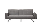 Sleeper sofa light gray fabric by La Spezia additional picture 4