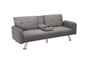 Sleeper sofa light gray fabric by La Spezia additional picture 7