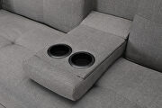 Sleeper sofa light gray fabric by La Spezia additional picture 8