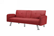 Sleeper sofa red fabric by La Spezia additional picture 7