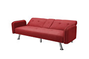 Sleeper sofa red fabric by La Spezia additional picture 9