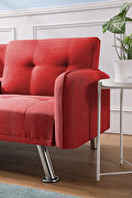 Sleeper sofa red fabric by La Spezia additional picture 10