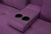 Sleeper sofa purple fabric by La Spezia additional picture 15