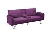 Sleeper sofa purple fabric additional photo 4 of 14