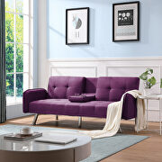 Sleeper sofa purple fabric by La Spezia additional picture 8