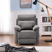 Dark gray fabric relax lounge manual recliner by La Spezia additional picture 2