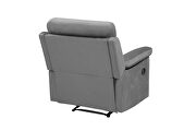 Dark gray fabric relax lounge manual recliner by La Spezia additional picture 11