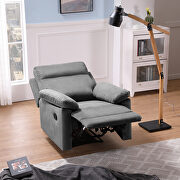Dark gray fabric relax lounge manual recliner by La Spezia additional picture 5