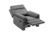 Dark gray fabric relax lounge manual recliner by La Spezia additional picture 6